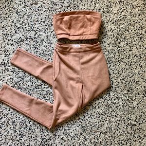 Tan Suede 2-piece set